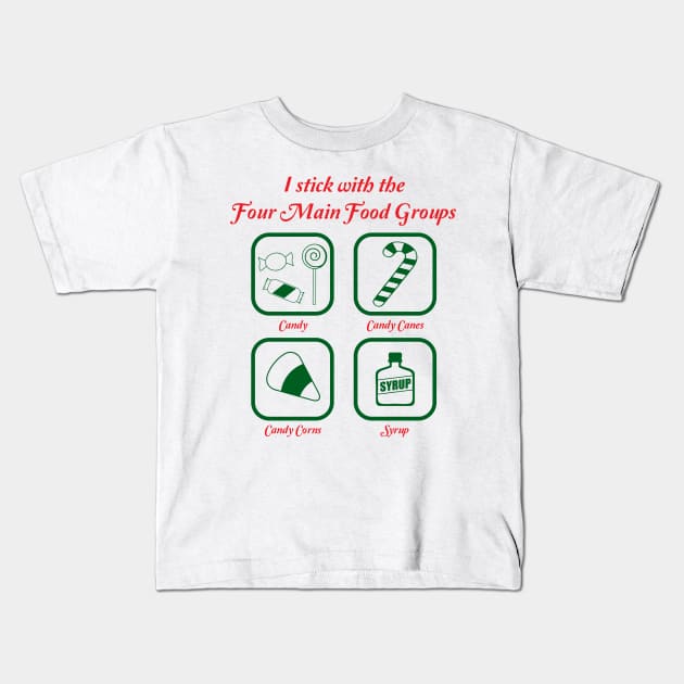 Four food groups Kids T-Shirt by old_school_designs